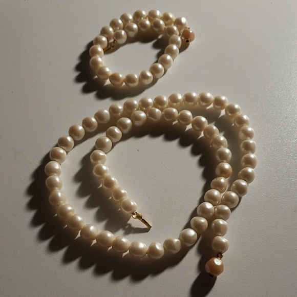 Vintage Fresh Water Pearl Necklace & Bracelet Set - Picture 3 of 10